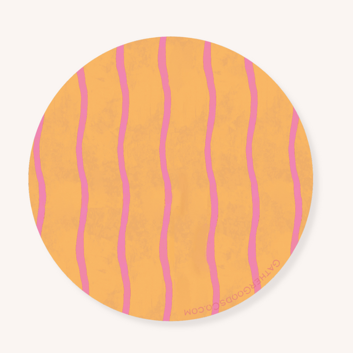 Wiggly Line Striped Coasters - Set of 4