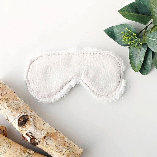 Gray Herringbone Sleep Mask