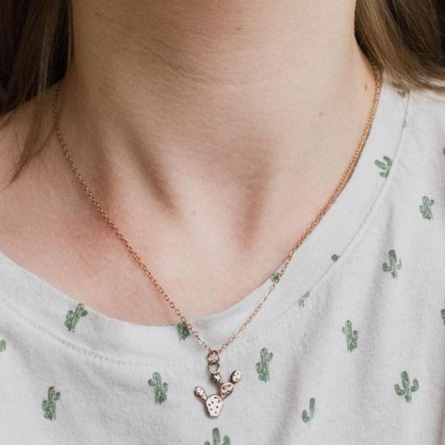 Prickly Pear Charm Necklace Jewelry Dawning Collective