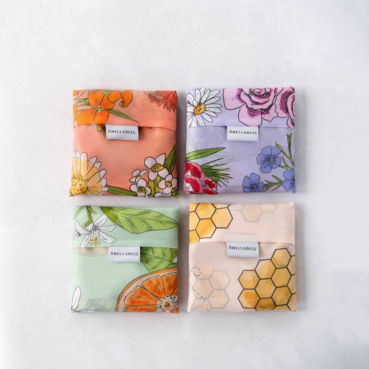 Bees &amp; Honeycomb Eco Reusable Shopping Bag