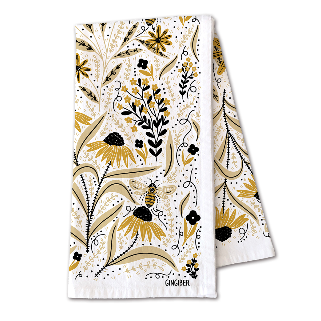 Bee Garden Tea Towel
