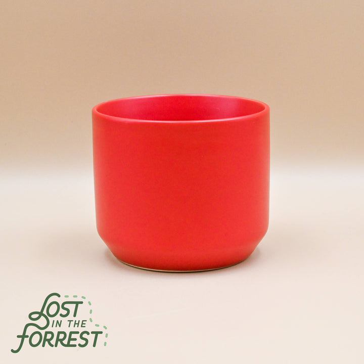3.5" Red Ceramic Pot