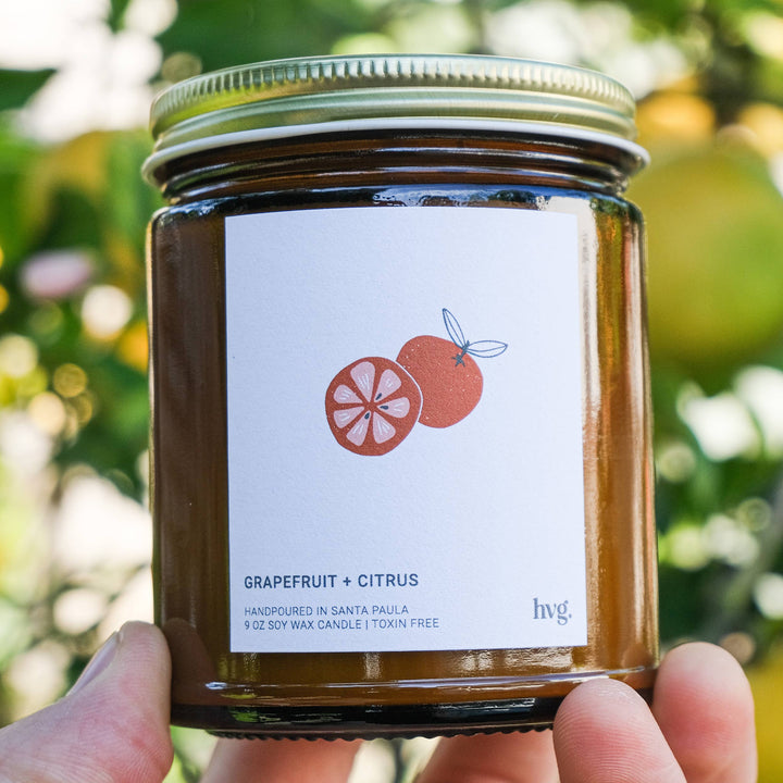 9 oz. Grapefruit + Citrus Soy Wax Candle