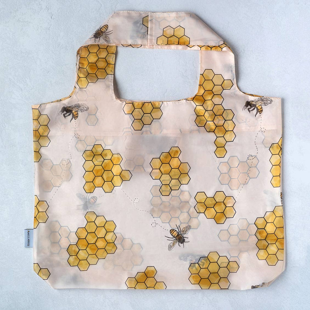 Bees &amp; Honeycomb Eco Reusable Shopping Bag