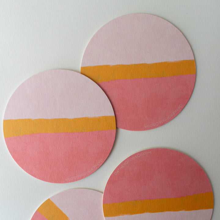 Pink Sunset Coasters - Set of Four