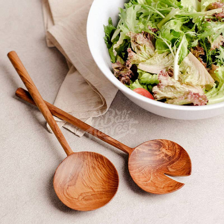 Teak Wooden Salad Servers Set