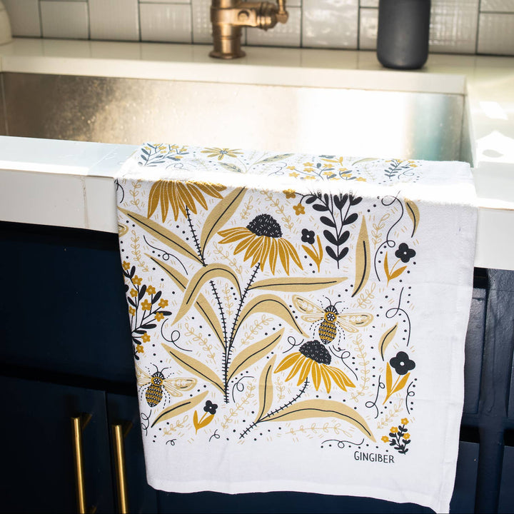 Bee Garden Tea Towel