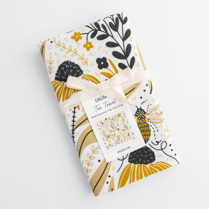 Bee Garden Tea Towel
