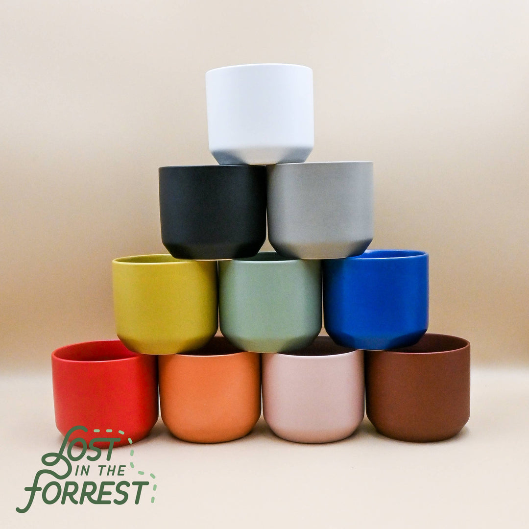 3.5" Red Ceramic Pot