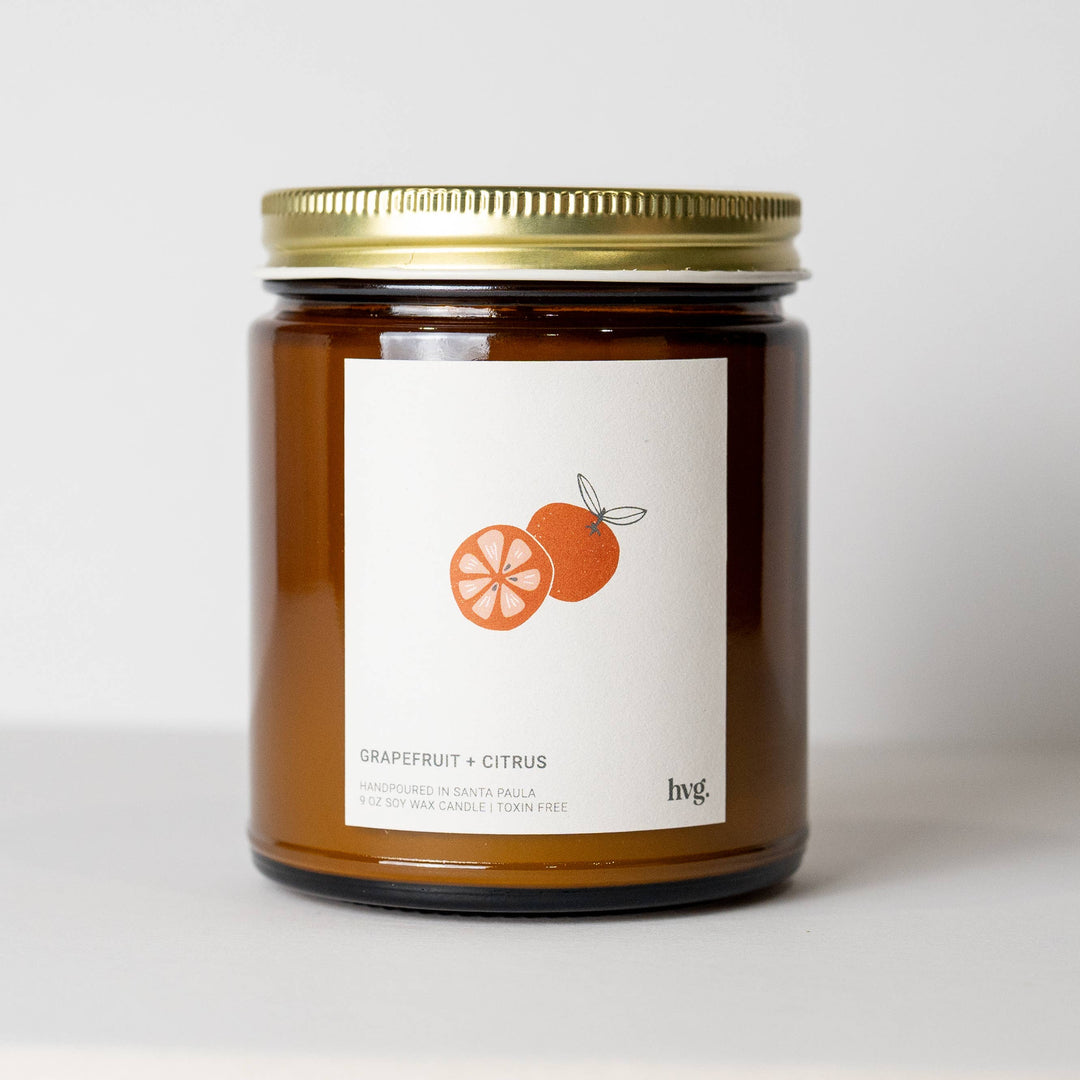 9 oz. Grapefruit + Citrus Soy Wax Candle