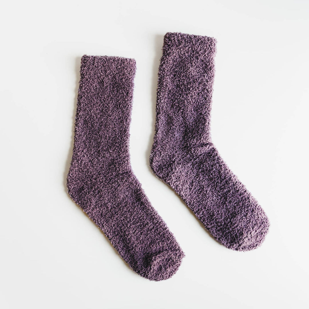 Plum Purple Cozy Cloud Socks