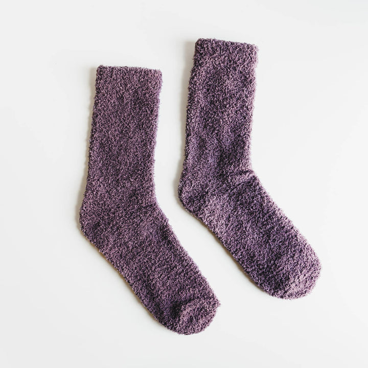 Plum Purple Cozy Cloud Socks