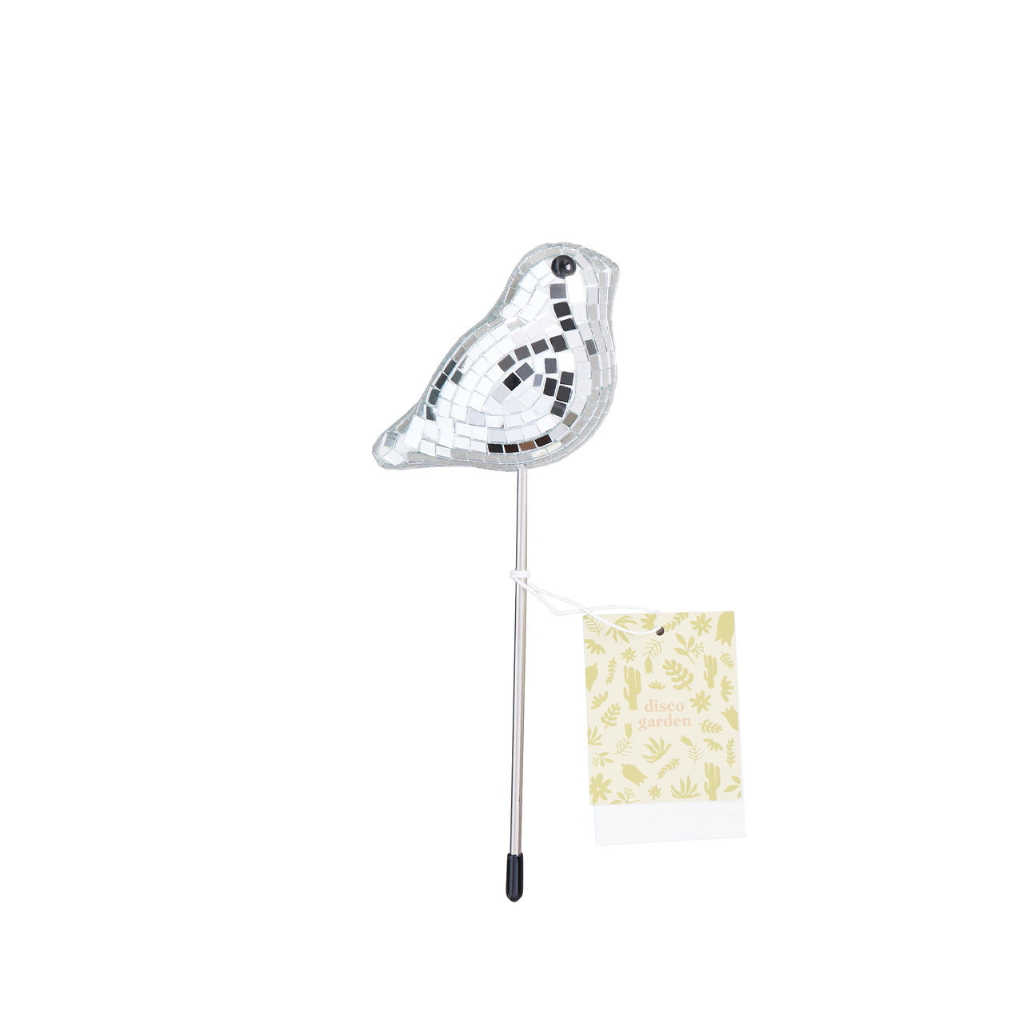 Disco Birdie - Disco Ball Decorative Plant Stakes