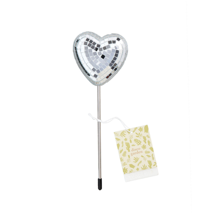 Disco Heart - Disco Ball Decorative Plant Stakes