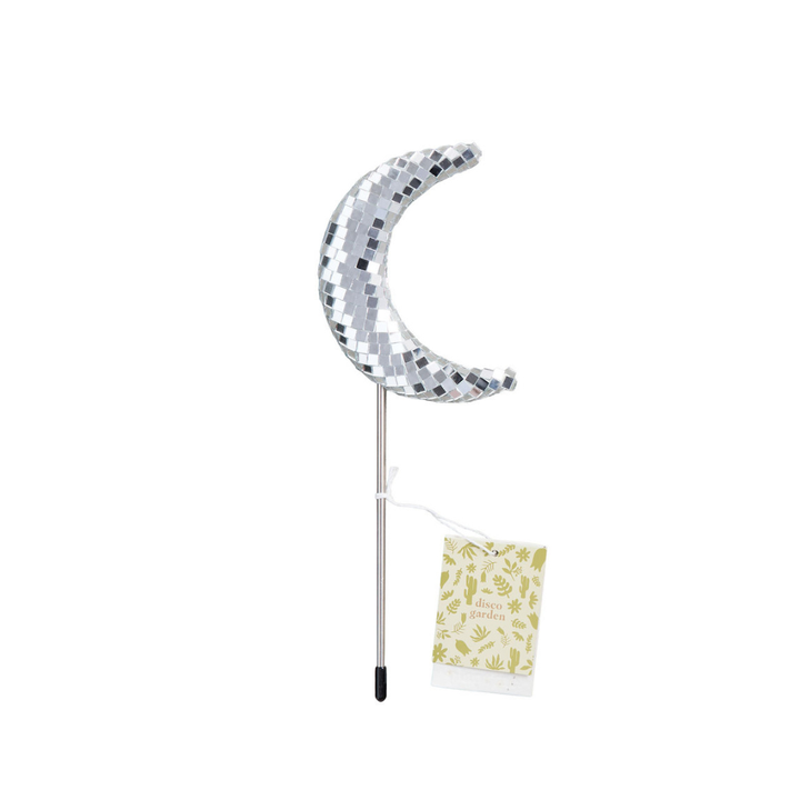 Disco Moon - Disco Ball Decorative Plant Stakes