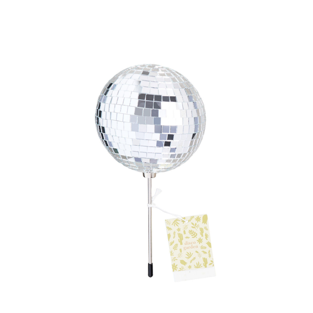 Disco Queen - 4.5" Disco Ball Decorative Plant Stake