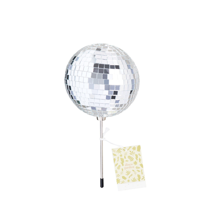 Disco Queen - 4.5" Disco Ball Decorative Plant Stake