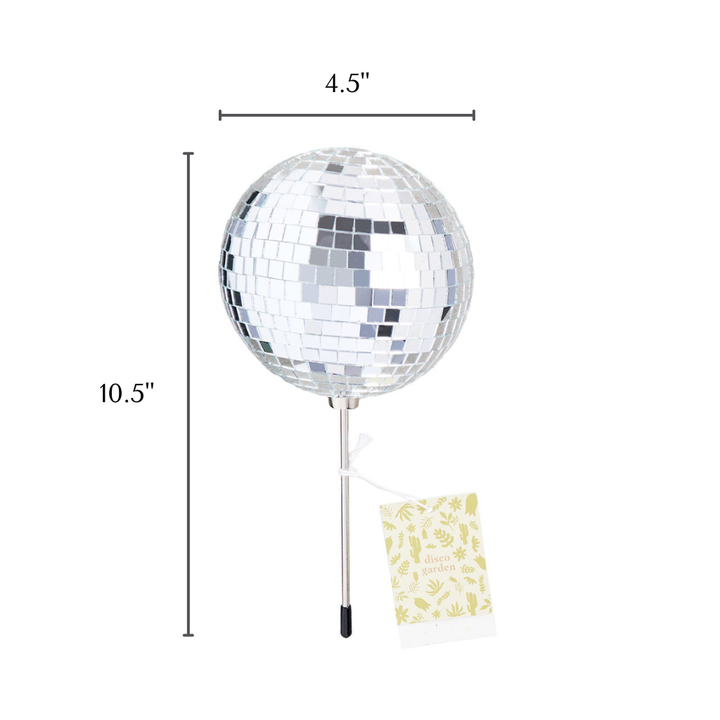Disco Queen - 4.5" Disco Ball Decorative Plant Stake