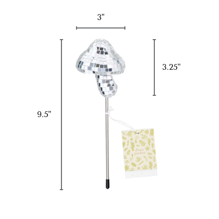 Disco Mushroom - Disco Ball Decorative Plant Stakes