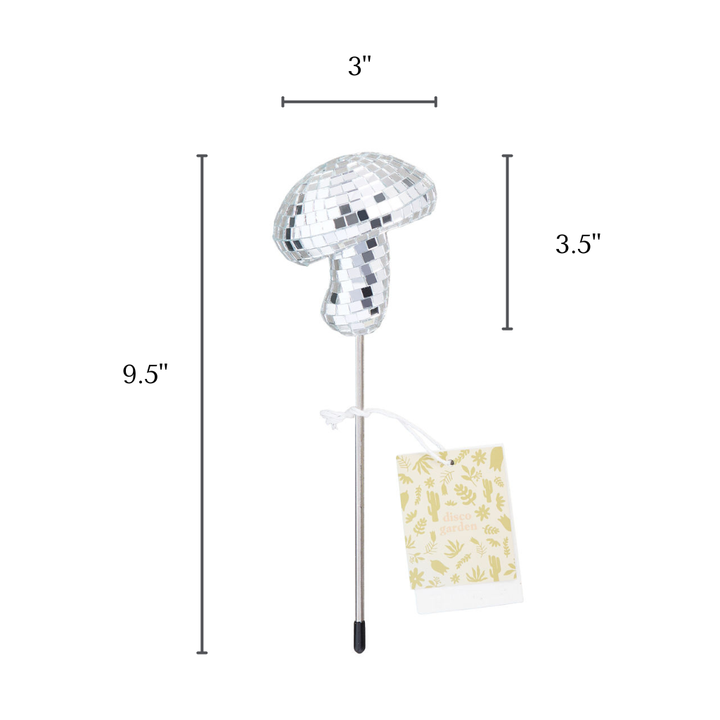 Disco Mushroom 2 - Disco Ball Decorative Plant Stakes