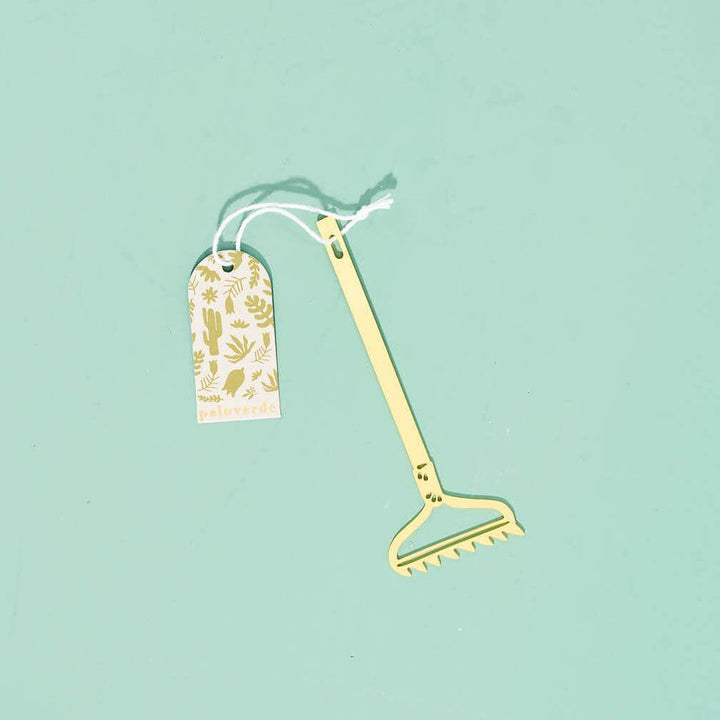 Garden Rake Brass Ornament