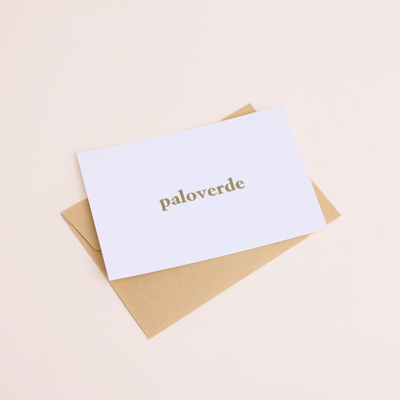 Paloverde Gold Foil Card