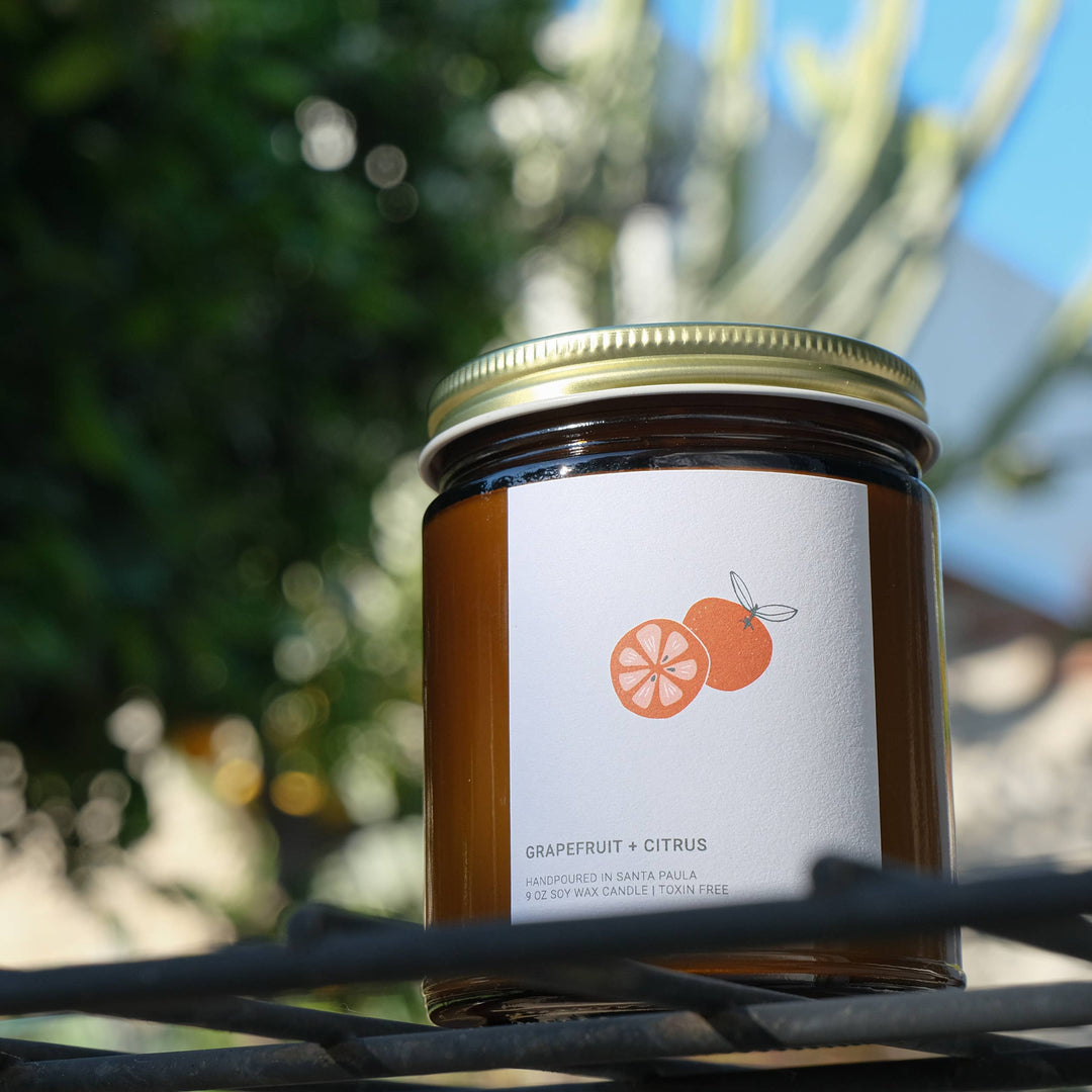 9 oz. Grapefruit + Citrus Soy Wax Candle