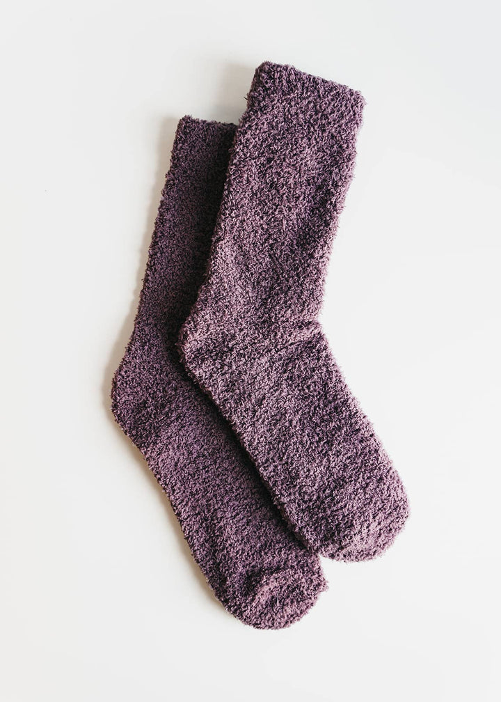 Plum Purple Cozy Cloud Socks