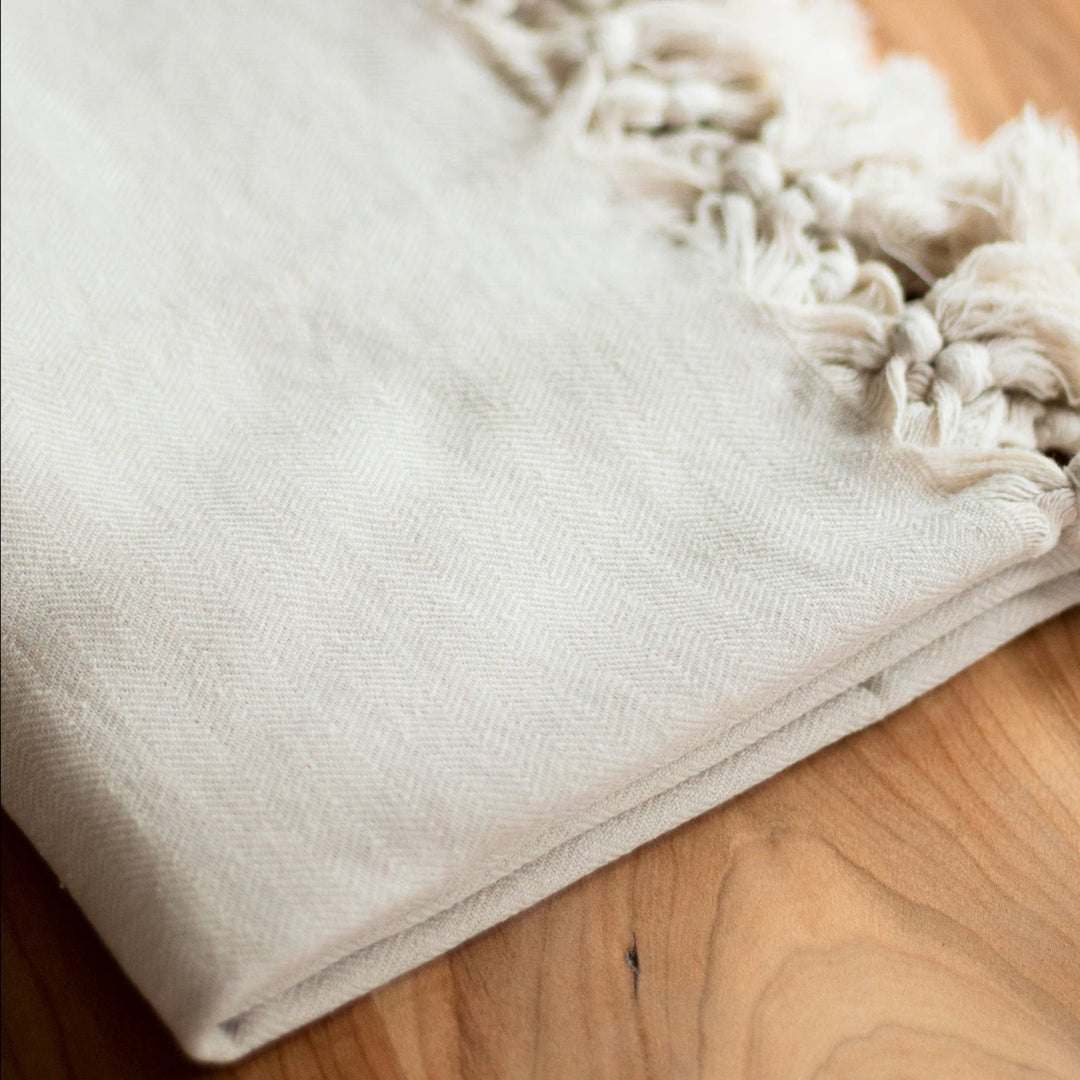 Oat Milk Oversized Turkish Towel: Oat Milk