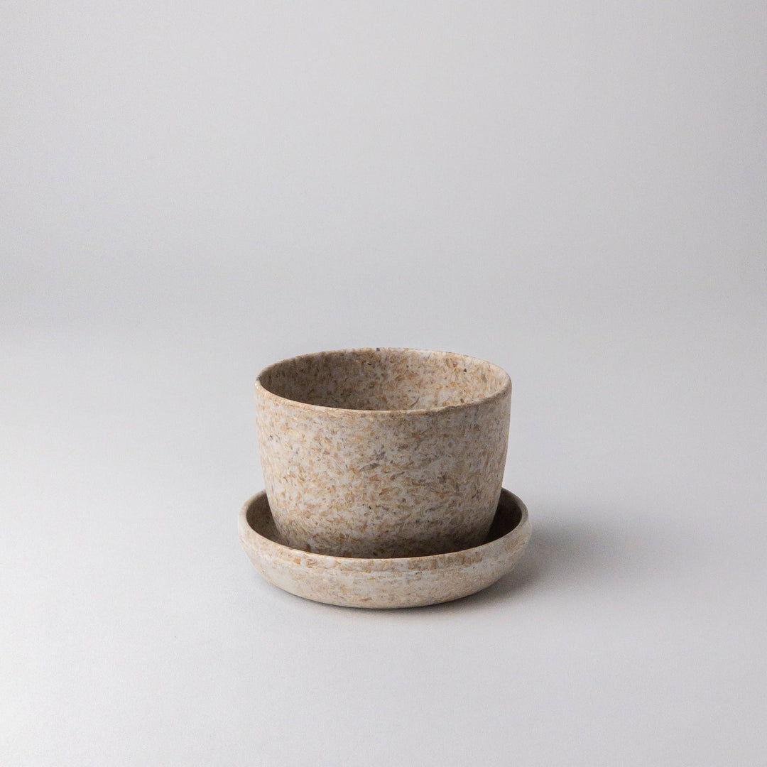 Rice Husk Mini Planter Pot - Kanso Designs - unique gift for plant lovers