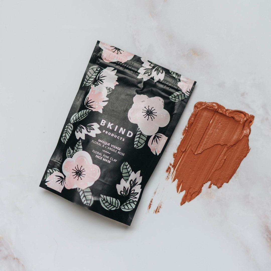 Floral Pink Clay Face Mask Bath + Body BKIND 