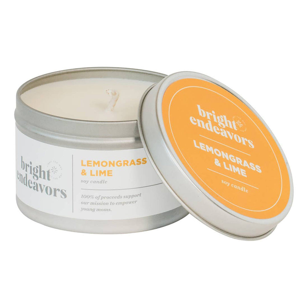 Lemongrass & Lime Tin Candle Decor Bright Endeavors 
