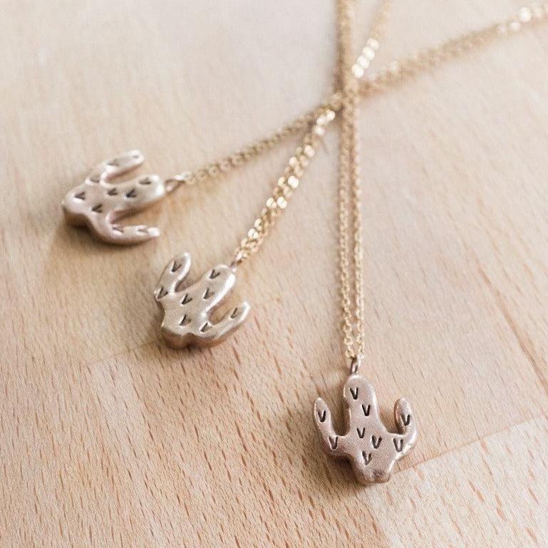 Cactus Charm Necklace Jewelry Dawning Collective 