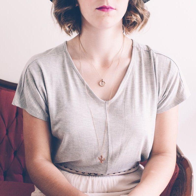 Cactus Charm Necklace Jewelry Dawning Collective 