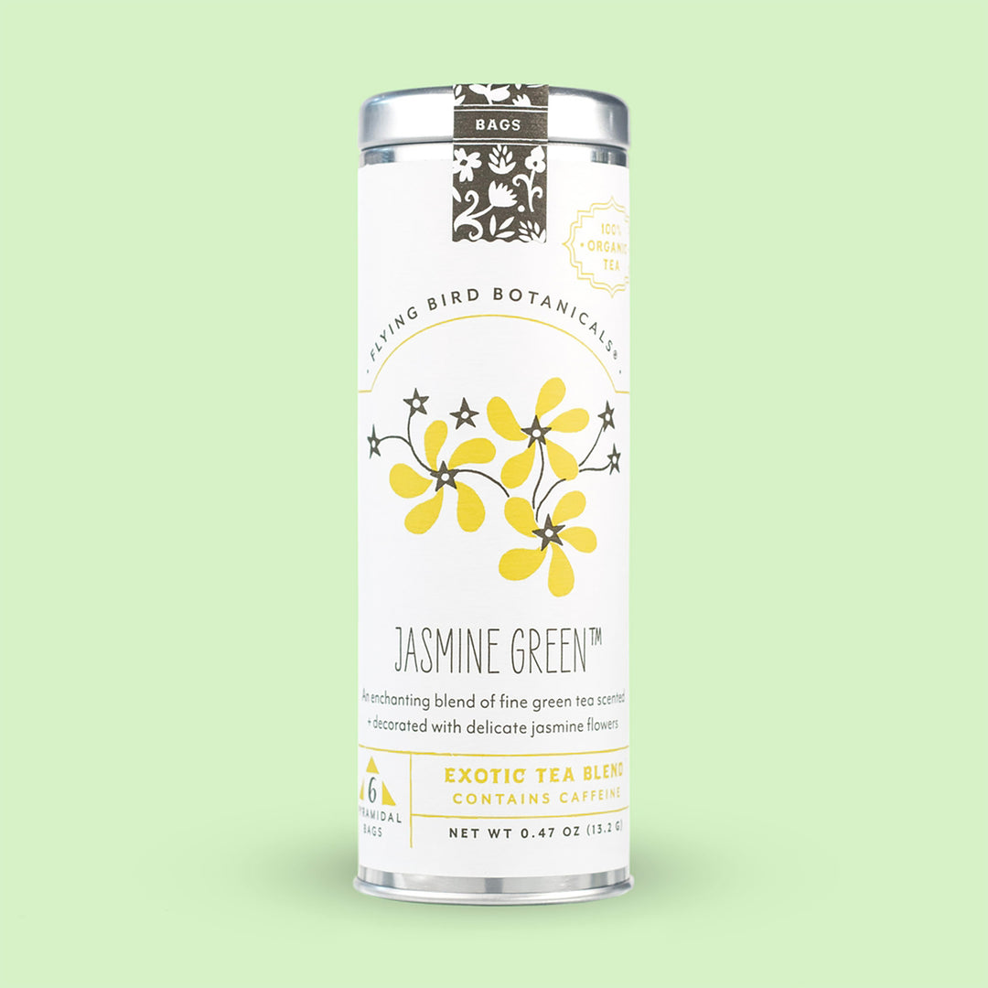 Jasmine Green Tea Bags-Flying Bird Botanicals-Paloverde-Botanicals