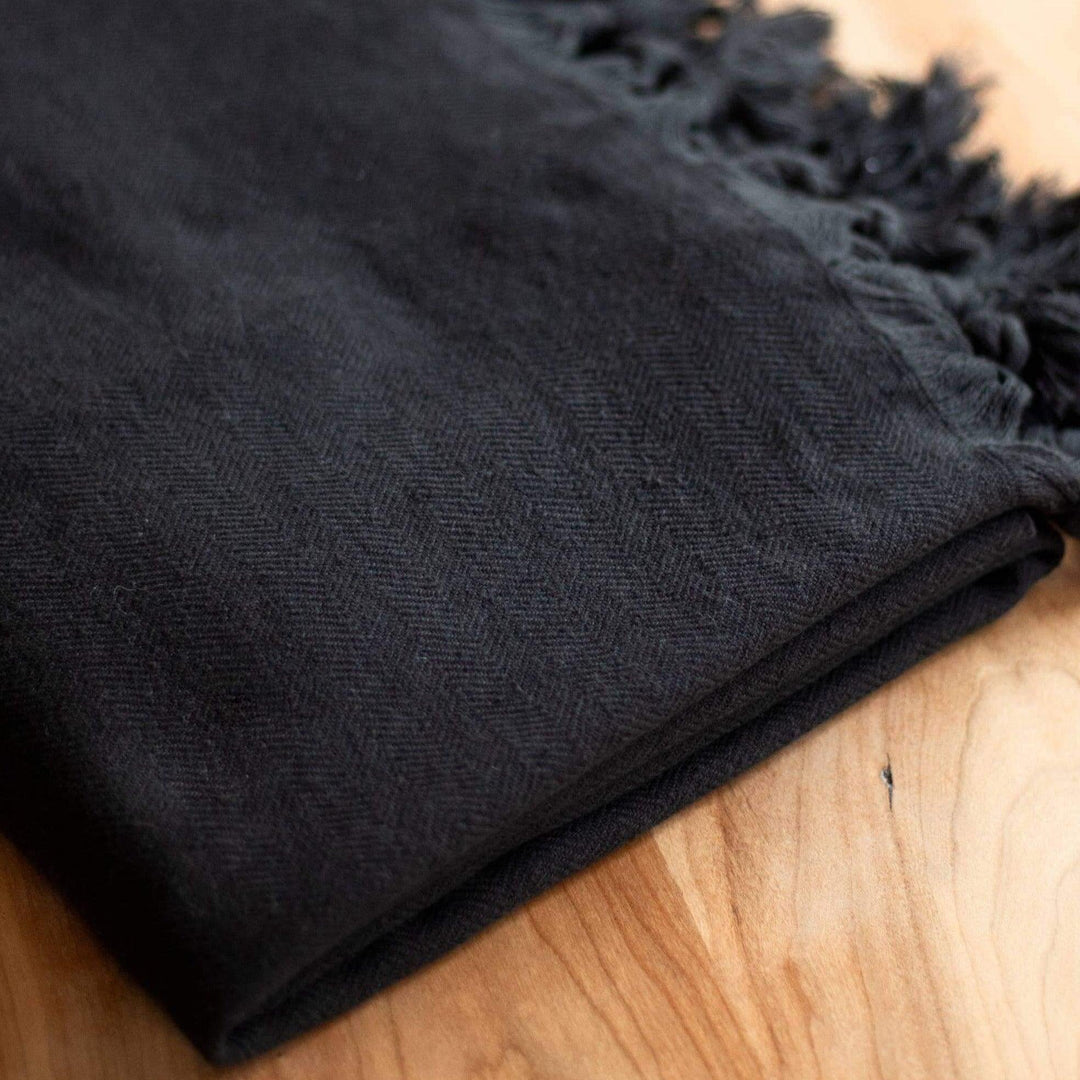 Black Oversized Turkish Towel