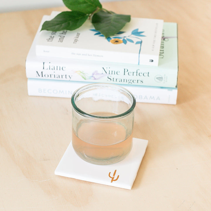 Gold Cactus Coasters Kitchen + Bar Lafayette Avenue Ceramics 