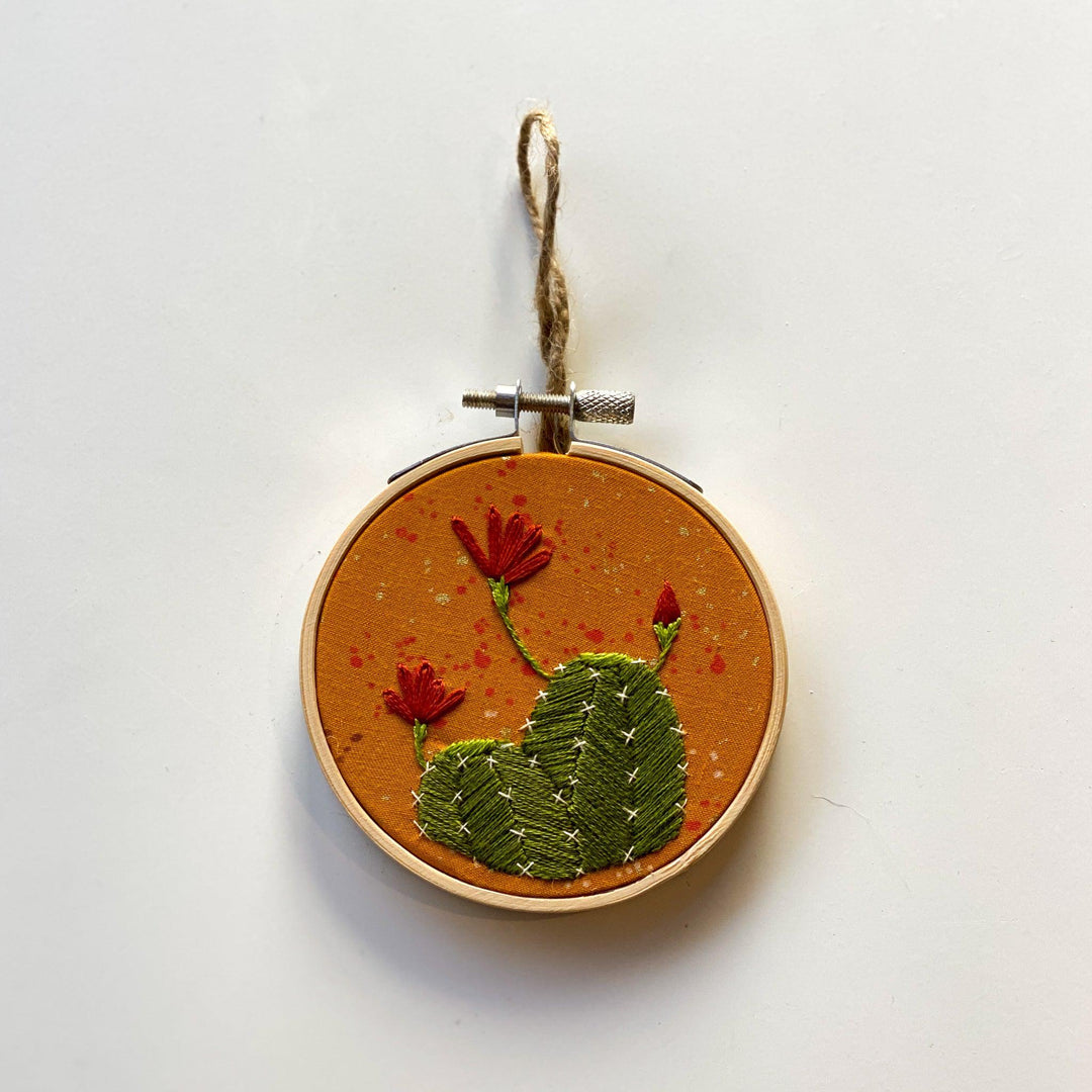 3" Cactus Embroidery Ornament