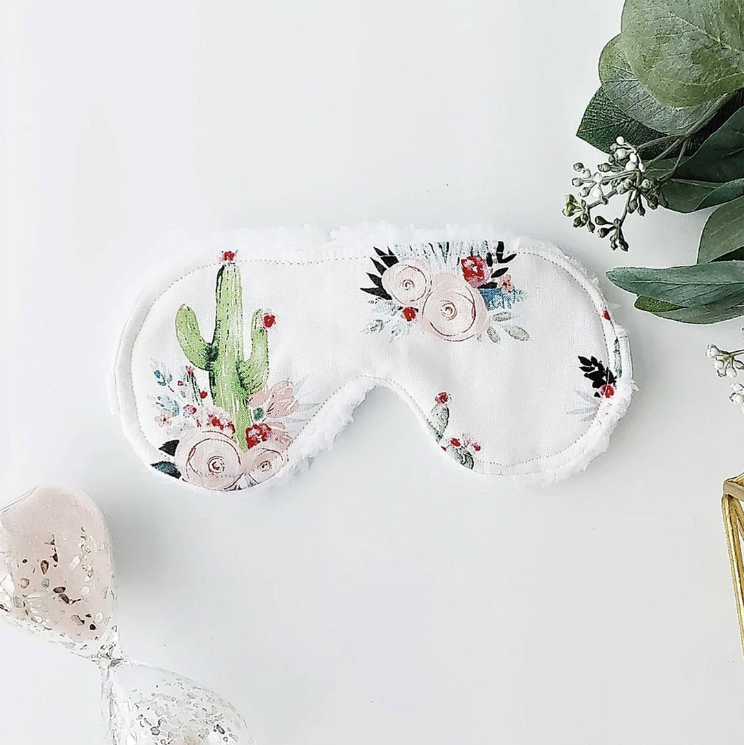 Watercolor Cactus Sleep Mask Wellness Onyx & Sage Sleep Co. 