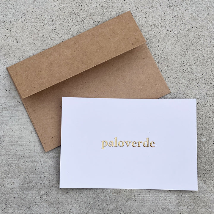 Paloverde Gold Foil Card