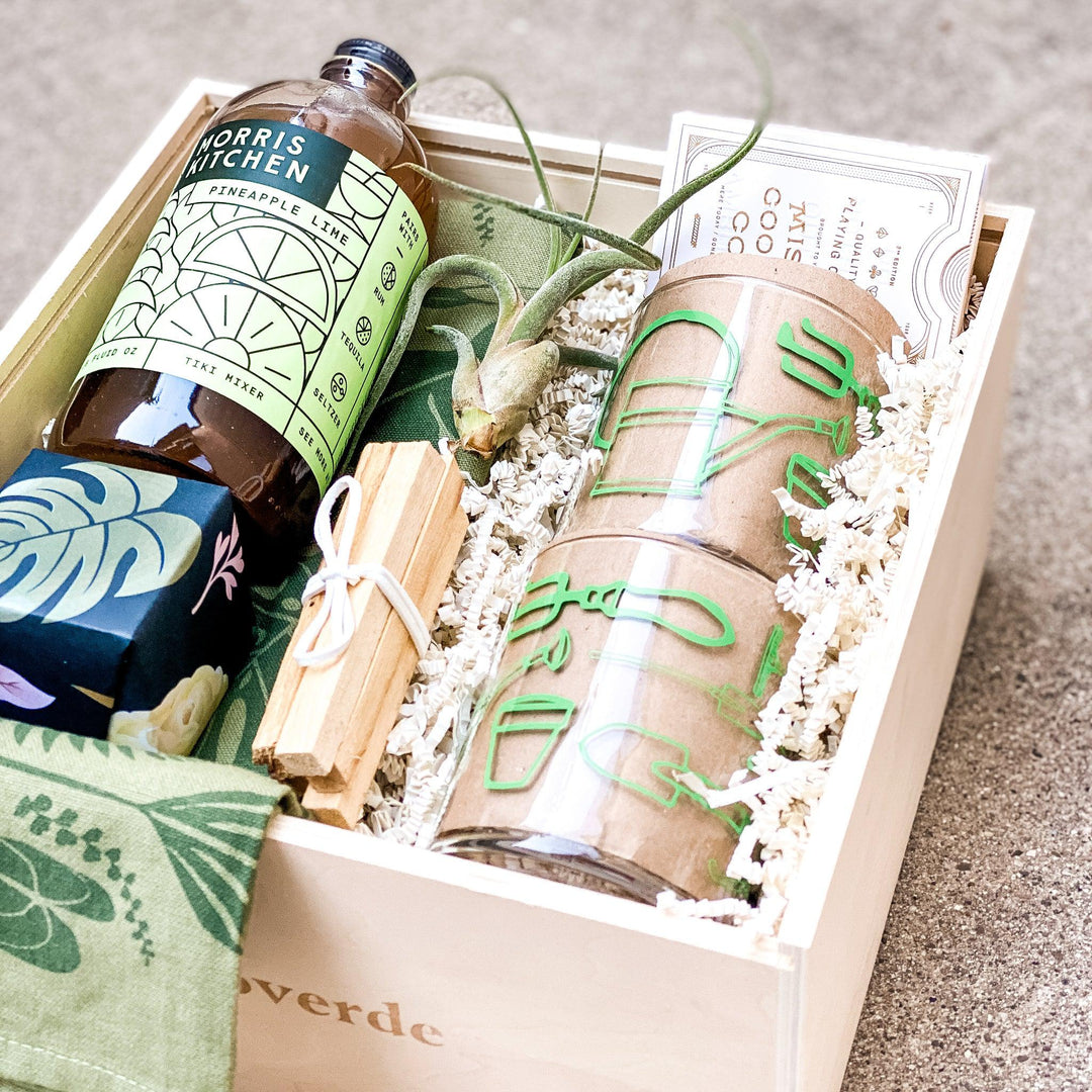 Plant gift box for housewarming with air plant and botanical gifts