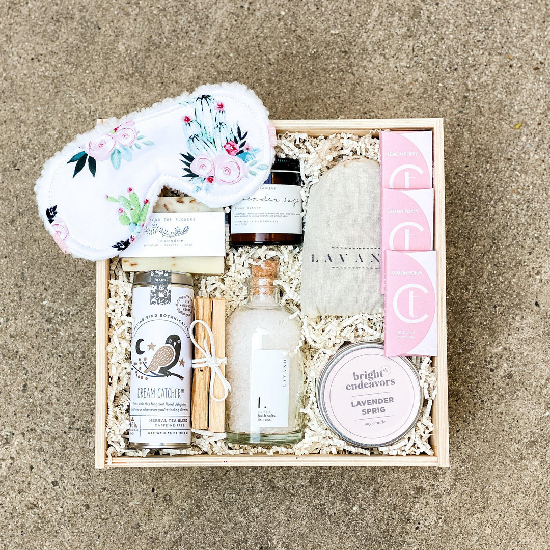 Lavender themed gift box nature inspired gifts
