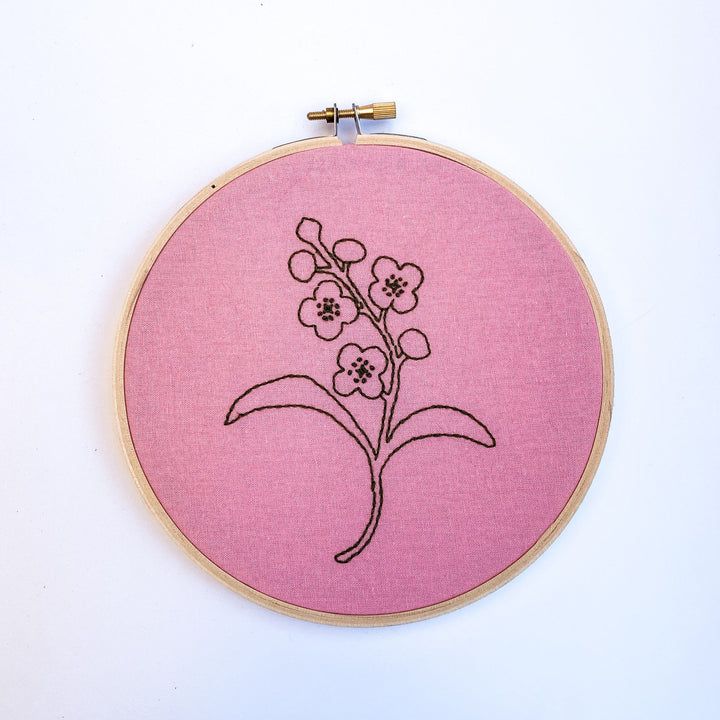 6" Paloverde Blush Embroidery Hoop Decor Sunday Mornings 