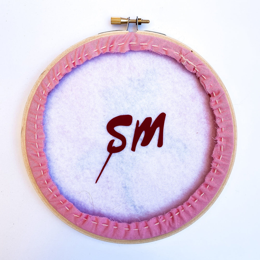 6" Paloverde Blush Embroidery Hoop Decor Sunday Mornings 