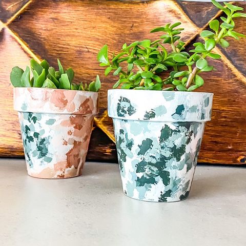 Abstract Painted 3" Planters - Kaitlyn Jolie Art - unique gift for plant lovers