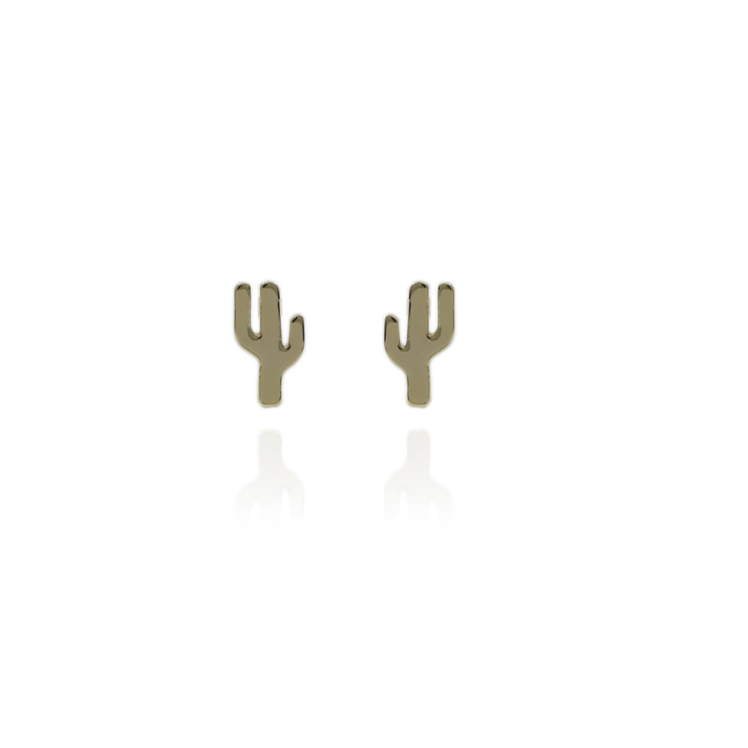 Cactus Stud Earrings - Gold Jewelry Teal Market 