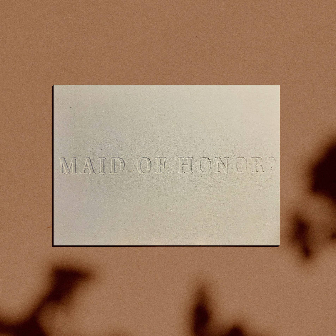 Maid of Honor Proposal Card