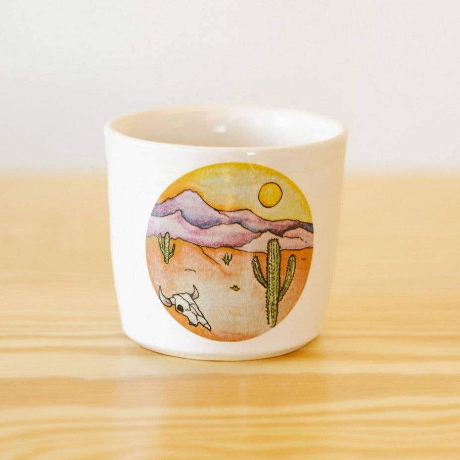 Desert Ceramic Cup - Lafayette Avenue Ceramics - unique gift for plant lovers